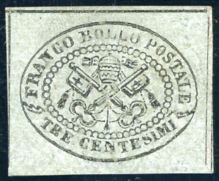 1867 - 3 cent. grigio (15), gomma ... 