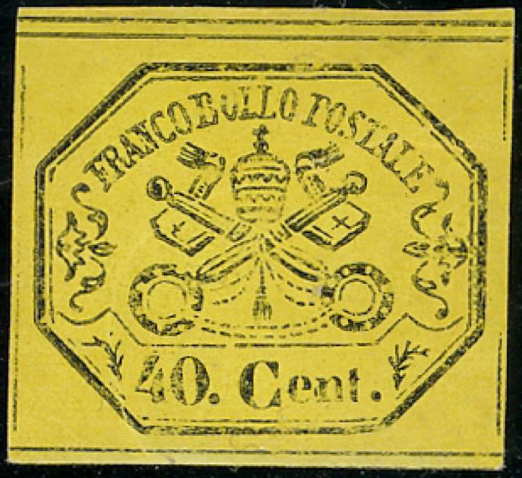1867 - 40 cent. giallo (19), ... 