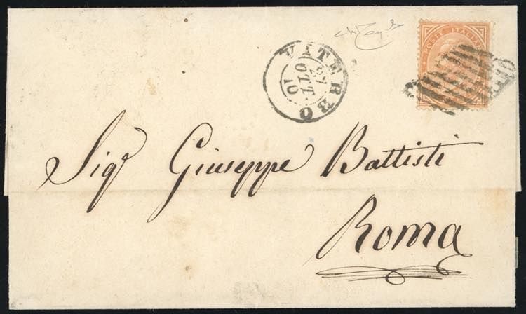 1870 - 10 cent. De La Rue (T17), ... 