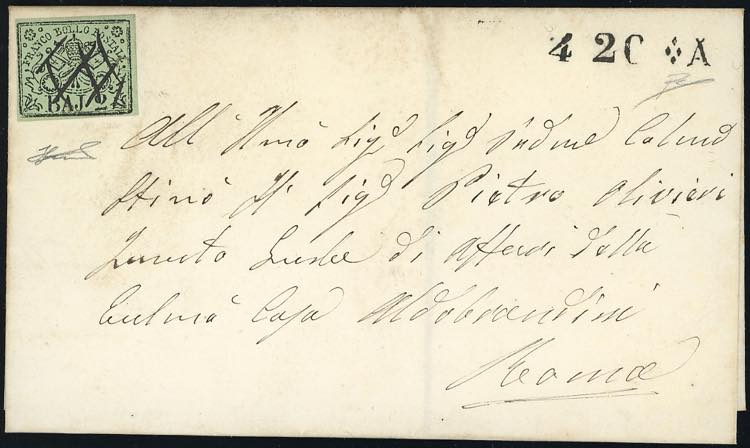 ROMA-FRASCATI, datario con A e ... 