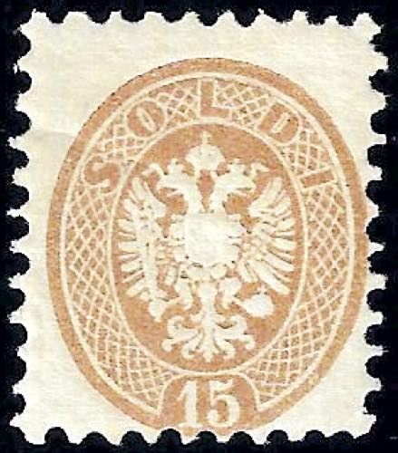 1864 - 15 soldi bruno, dent. 9 1/2 ... 