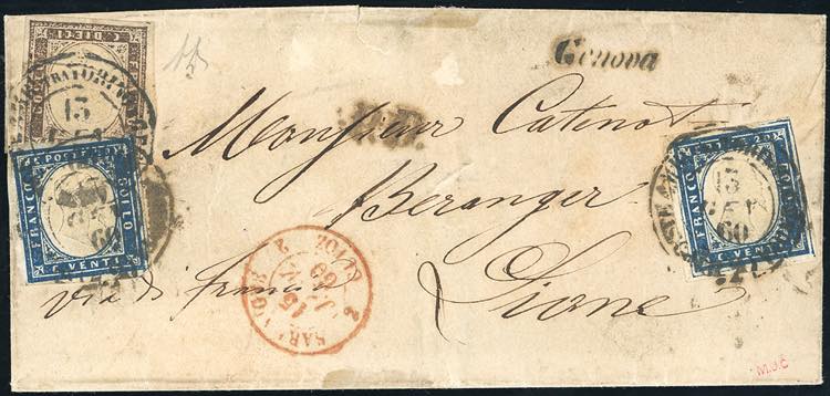 1860 - 10 cent. bruno tendente al ... 