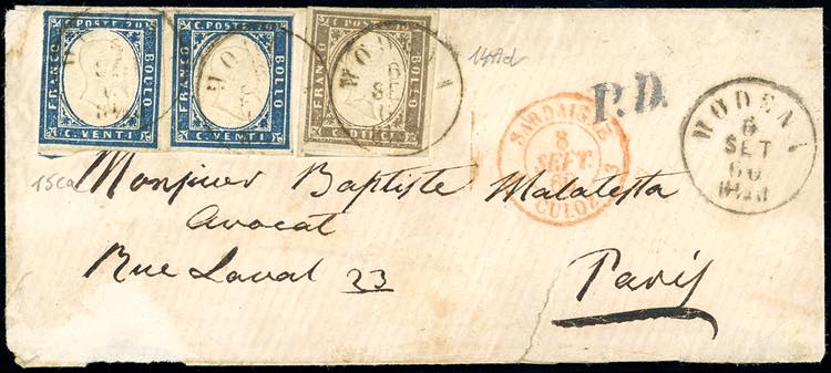 1860 - 10 cent. bruno chiaro ... 