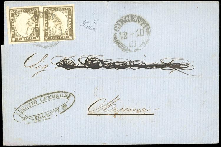 1861 - 10 cent. grigio olivastro ... 