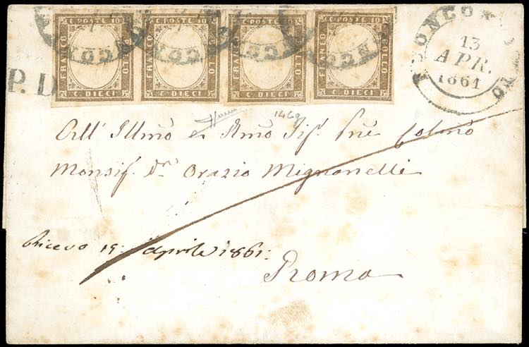 1861 - 10 cent. bruno grigio ... 