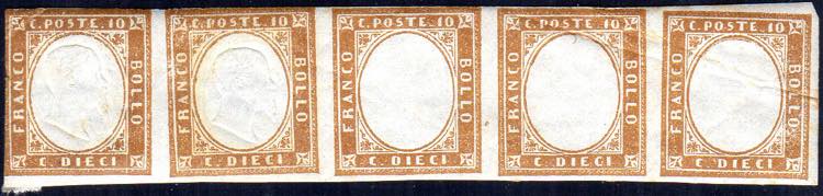 1863 - 10 cent. bistro scuro ... 