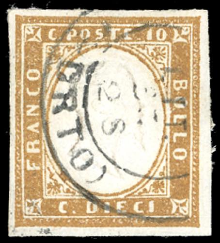 1863 - 10 cent. bistro scuro ... 