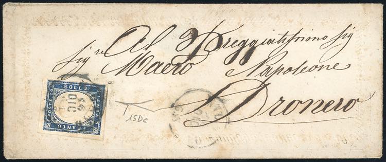 1861 - 20 cent. azzurro oltremare ... 