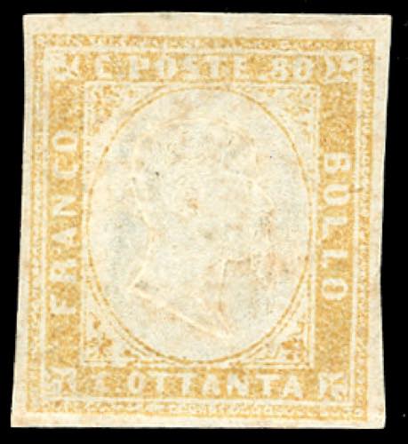 1859 - 80 cent. giallo ocra ... 