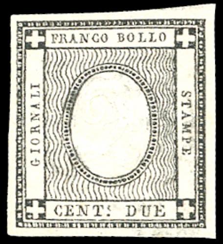 1861 - 2 cent. nero intenso (20e), ... 