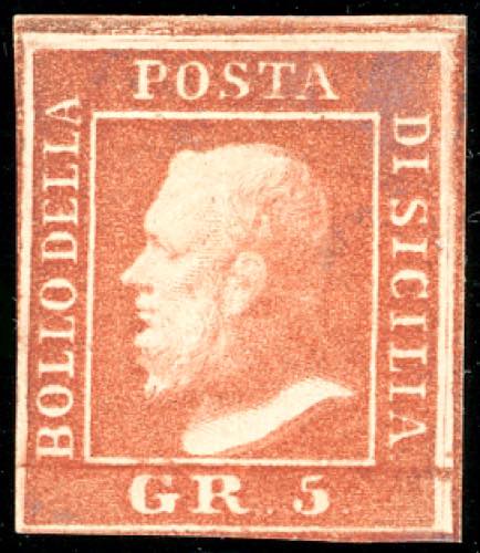 1859 - 5 grana vermiglio, II ... 