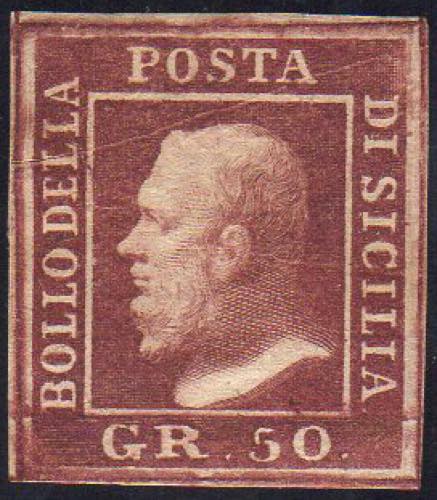 1859 - 50 grana lacca bruno, due ... 