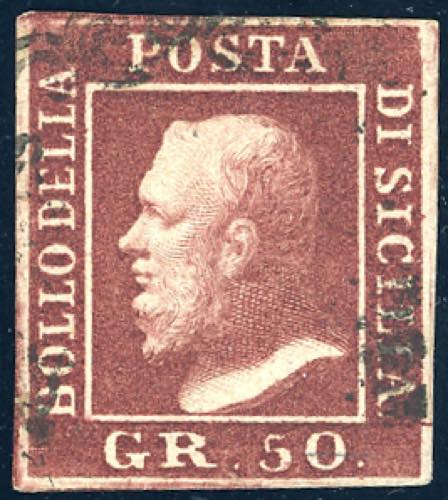1859 - 50 grana lacca bruno (14), ... 