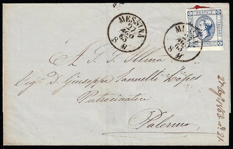 MESSINA, cerchio semplice con ore ... 