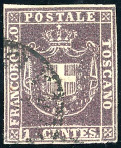 1860 - 1 cent. violetto scuro ... 