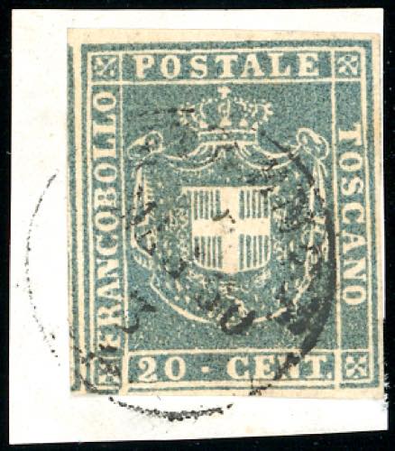 1860 - 20 cent. azzurro grigio ... 