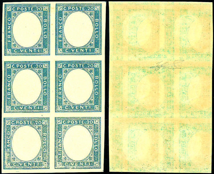 1861 - 20 cent. indaco, non emesso ... 