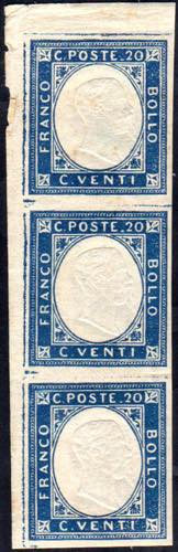 1861 - 20 cent. azzurro, non ... 