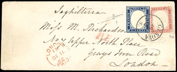 1862 - 20 cent. indaco, buono ... 