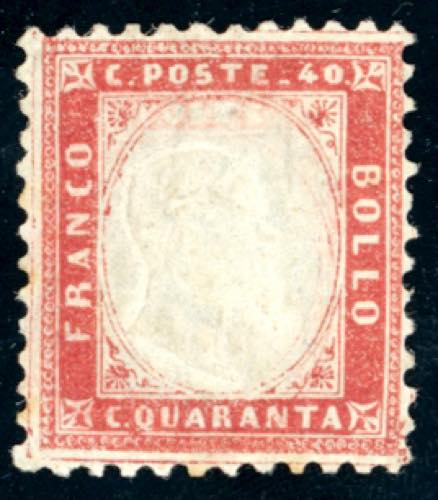 1862 - 40 cent. rosso carminio, ... 