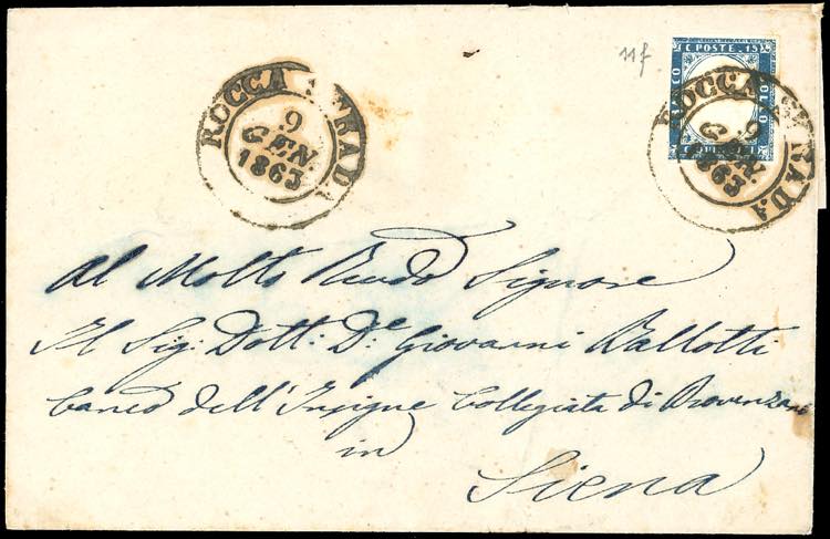 1863 - 15 cent. azzurro grigio ... 