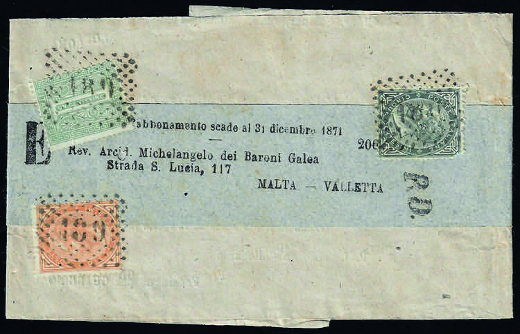 1871 - 1 cent., 5 cent., angolo ... 
