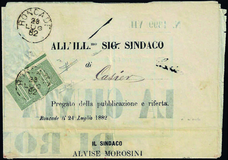 1882 - 1 cent. De La Rue, tiratura ... 