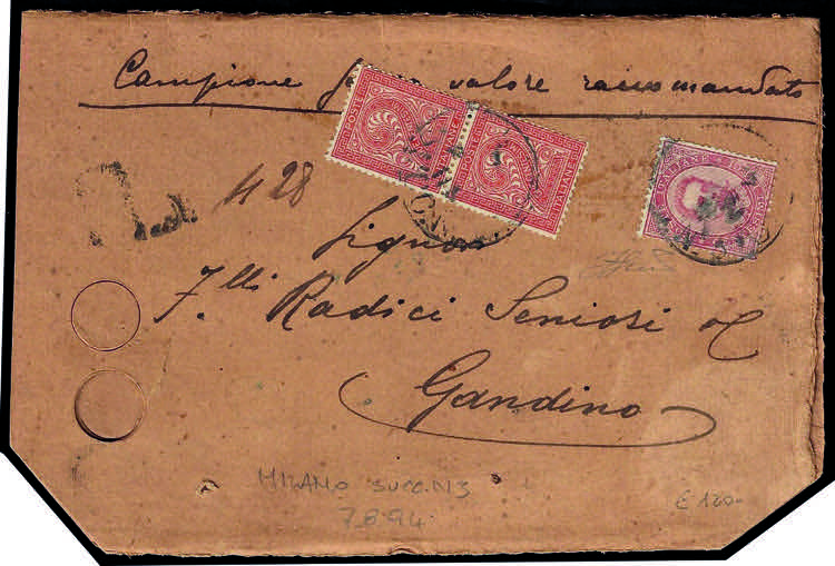 1894 - 2 cent. De La Rue, tiratura ... 