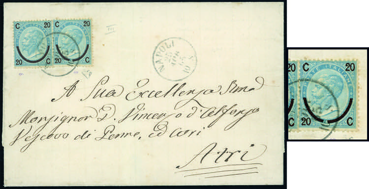 1865 - 20 cent. su 15 cent. Ferro ... 