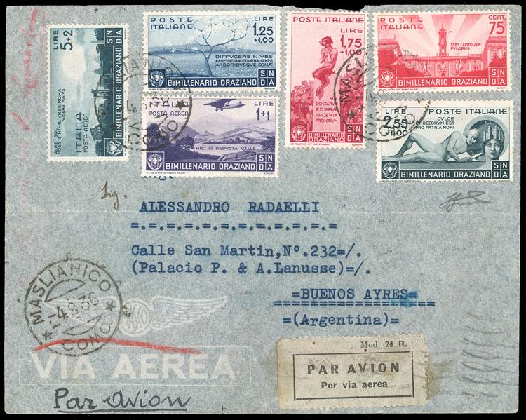 1936 - 75 cent., 1,25 + 1 lira, ... 