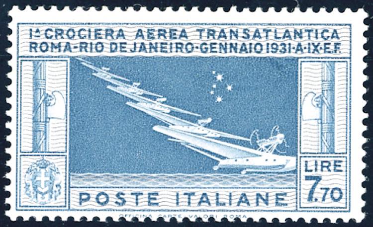 1930 - 7,70 lire Crociera Balbo ... 