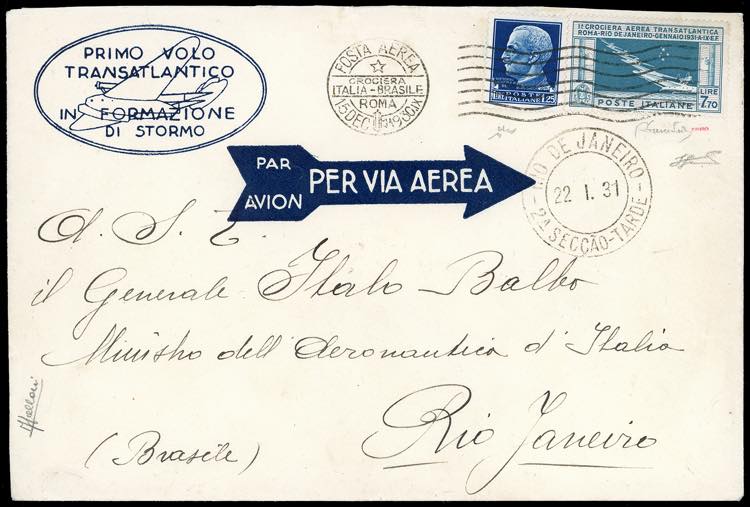 1930 - 7,70 lire Crociera Balbo, ... 