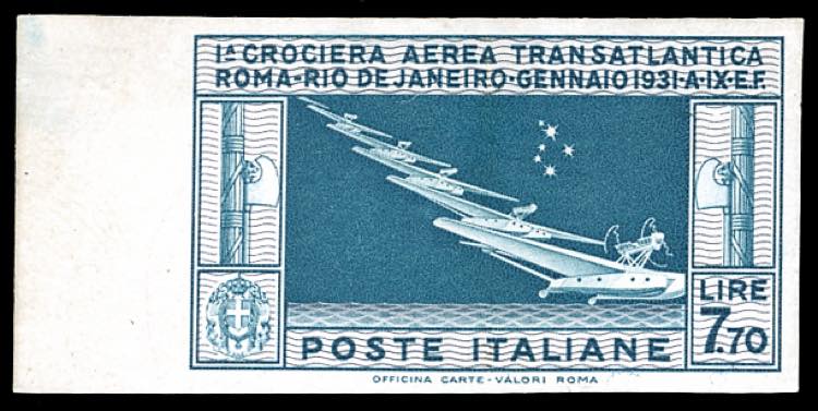 1930 - 7,70 lire Crociera Balbo, ... 