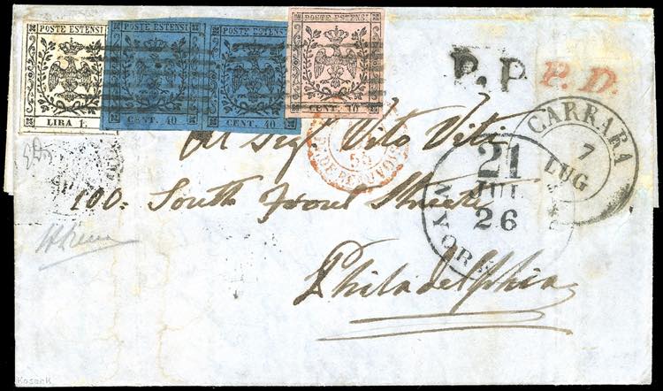 MODENA-STATI UNITI DAMERICA 1855 ... 