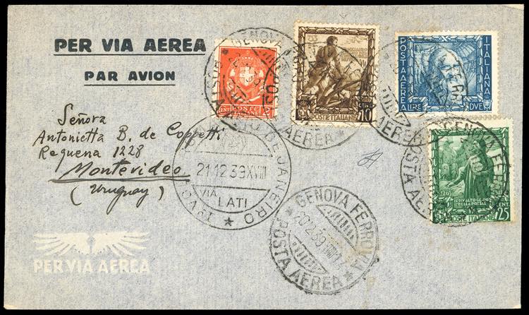 1939 - 2 lire posta aerea, 10 ... 