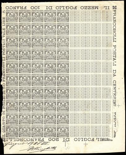 1928 - 10 cent., prova di macchina ... 