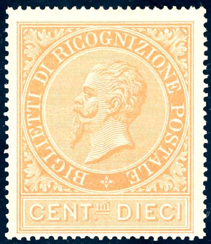 1874 - 10 cent. ocra arancio (1), ... 