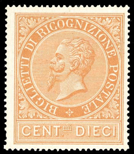 1874 - 10 cent. ocra arancio (1), ... 