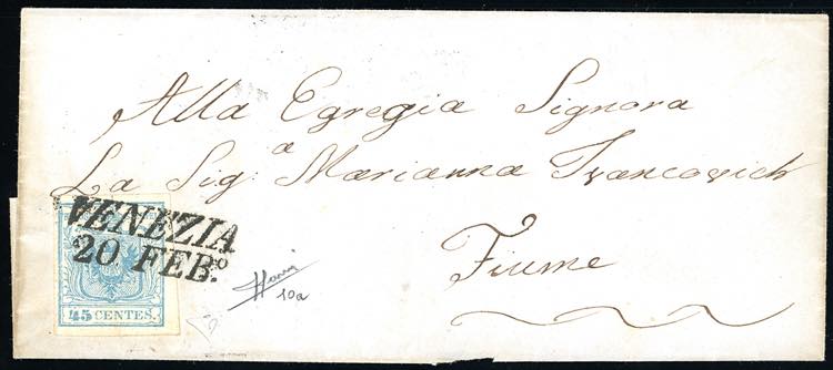 1851 - 45 cent. azzurro chiaro, I ... 