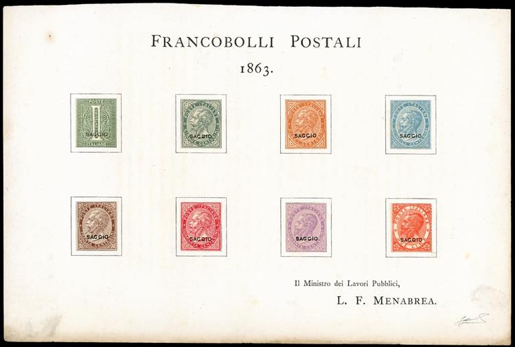 1863 - Foglietto Menabrea con gli ... 