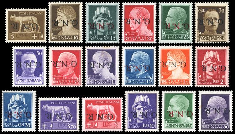 1944 - Soprastampati G.N.R., ... 