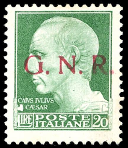 1943 - 20 lire soprastampa G.N.R. ... 