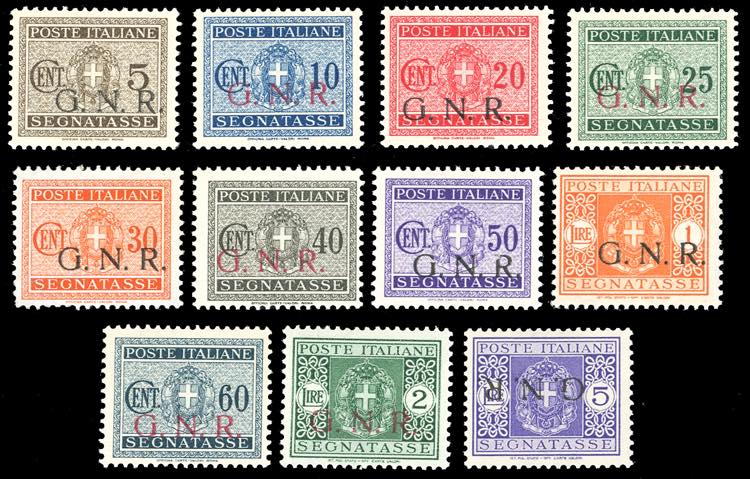 1943 - Soprastampati G.N.R. di ... 