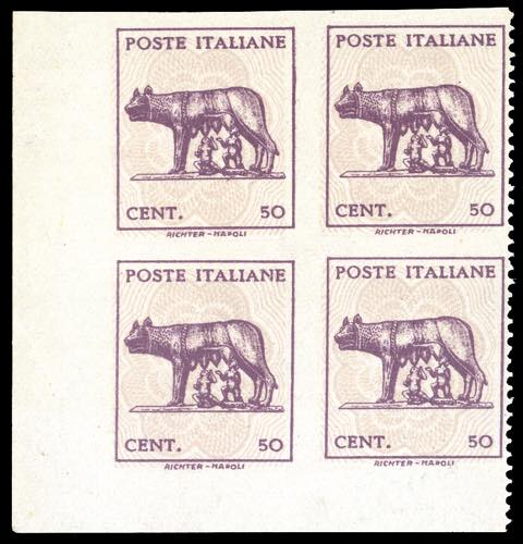 1944 - 50 cent. Lupa, senza ... 