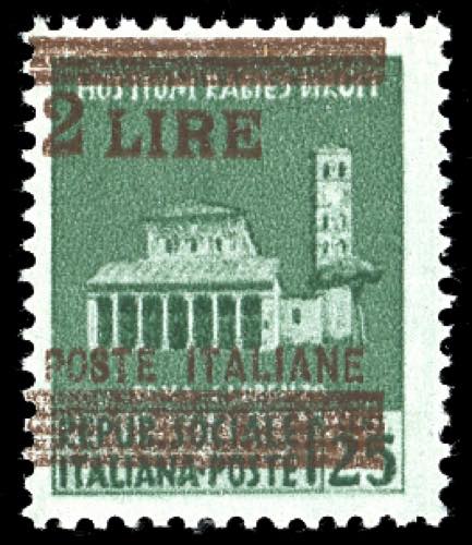 1945 - 2 lire su 25 cent., ... 