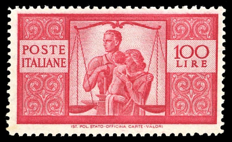 1946 - 100 lire Democratica, dent. ... 