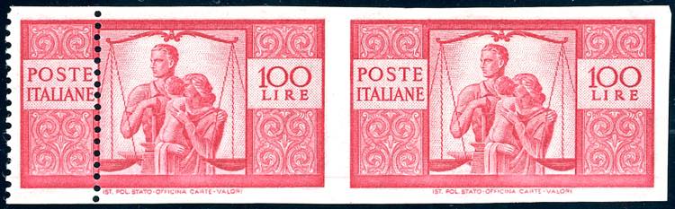 1946 - 100 lire carminio vivo ... 