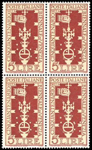 1949 - 5 lire Biennale di Venezia, ... 