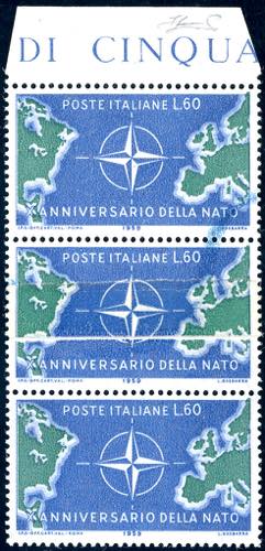 1959 - 60 lire NATO, striscia ... 