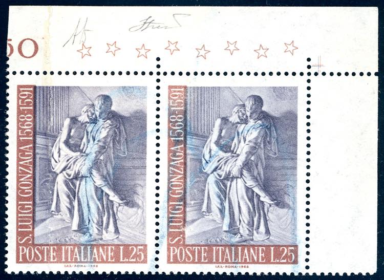 1968 - 25 lire Gonzaga, stampa su ... 